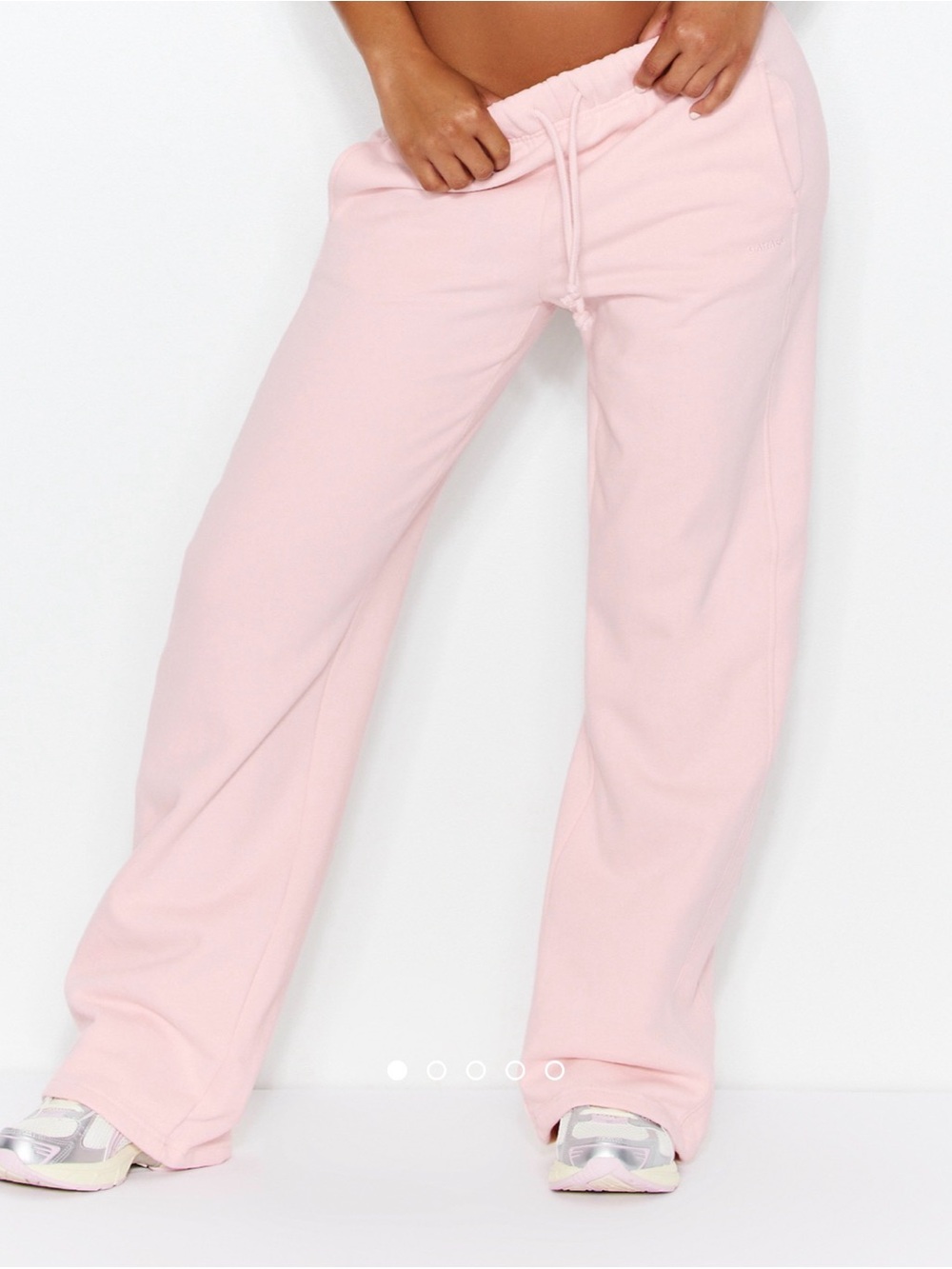 Garage Light Pink Straight-Leg Drawstring sweatpants